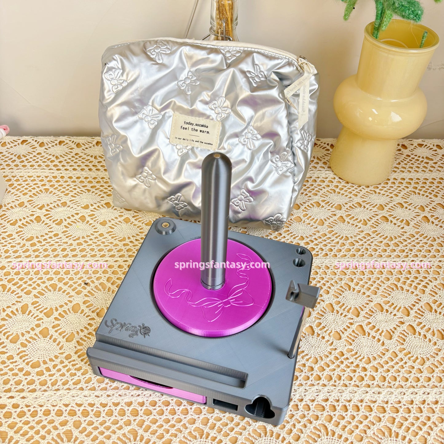 Caja de carretes de hilo multifuncional portátil y brillante