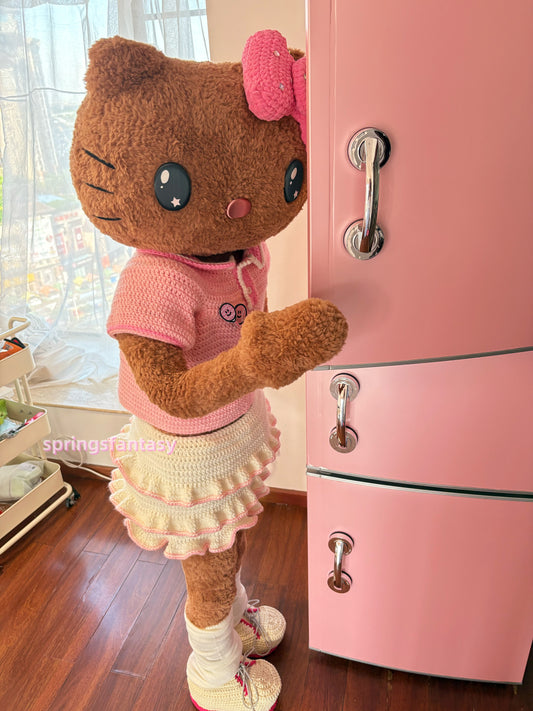 1.6m crochet sculpture –Summer Tennis Girl