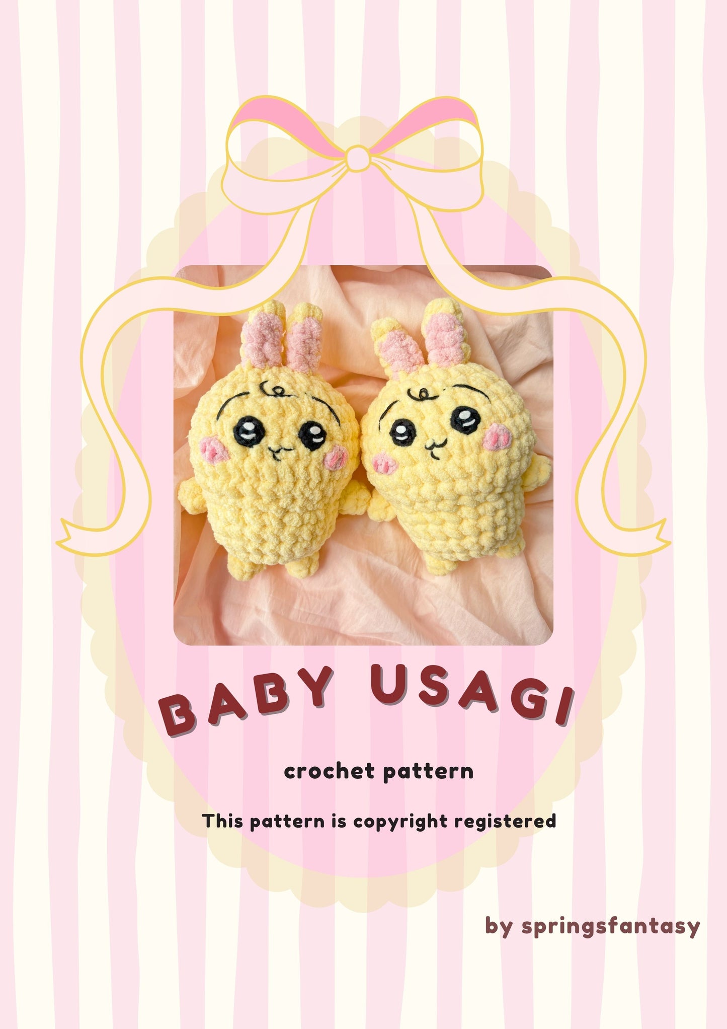Baby Usagi – Free Pattern&Finished Plushie