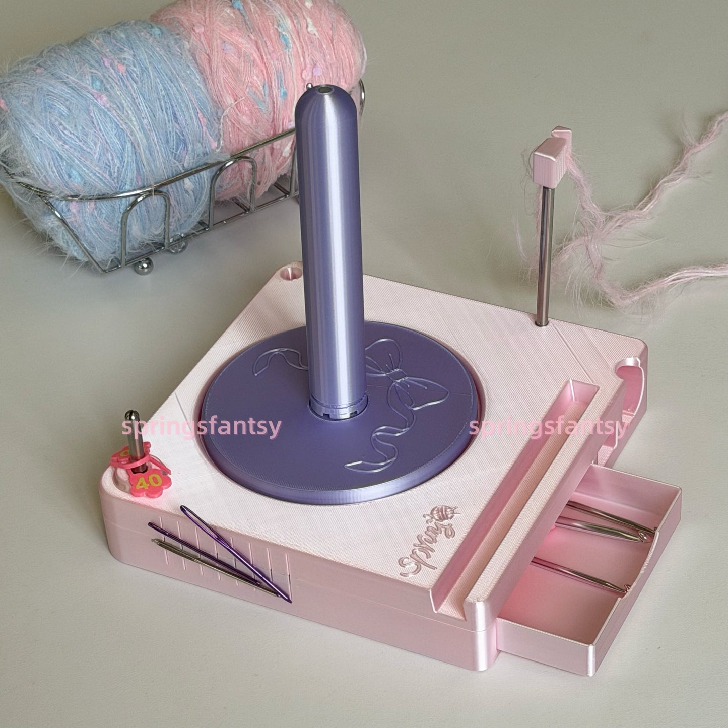 Shiny Portable Multi-Functional Yarn Spool Box