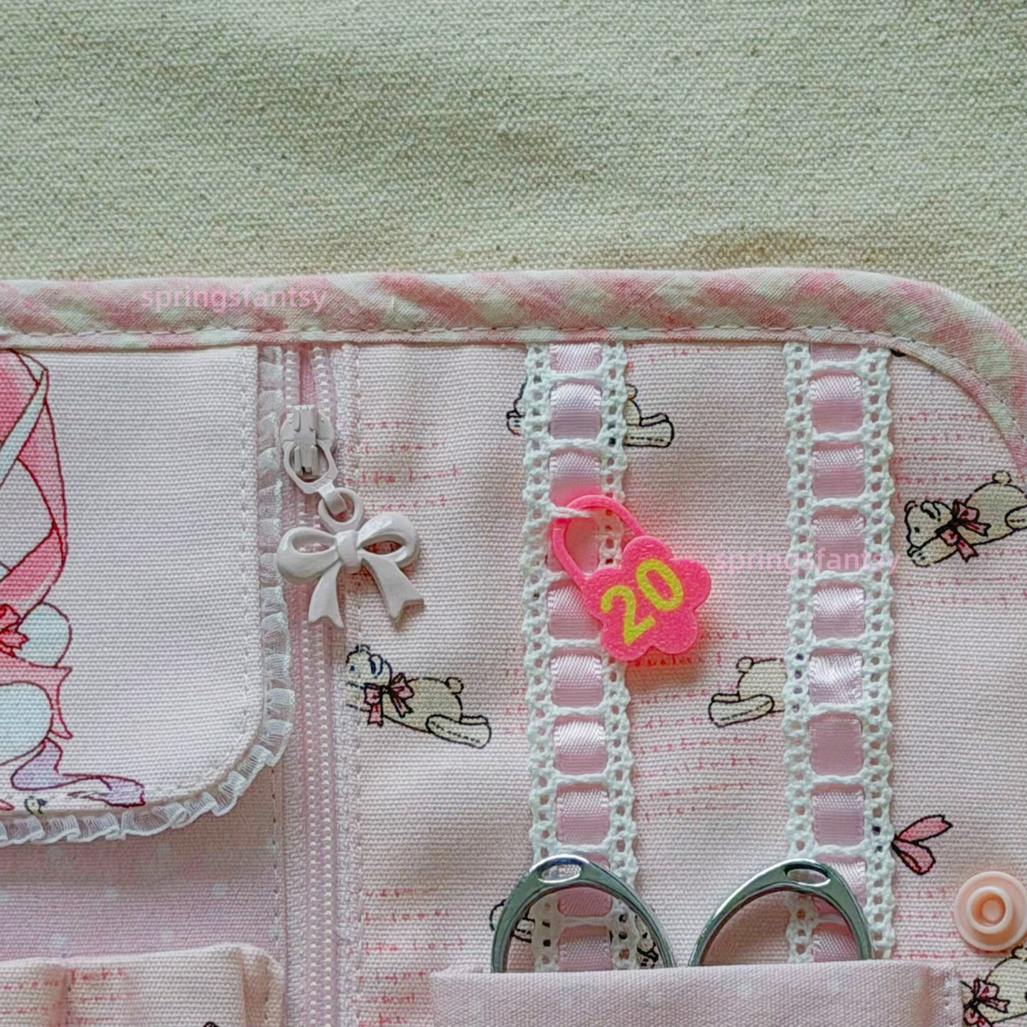 Handmade Illustrated Crochet Hook Case