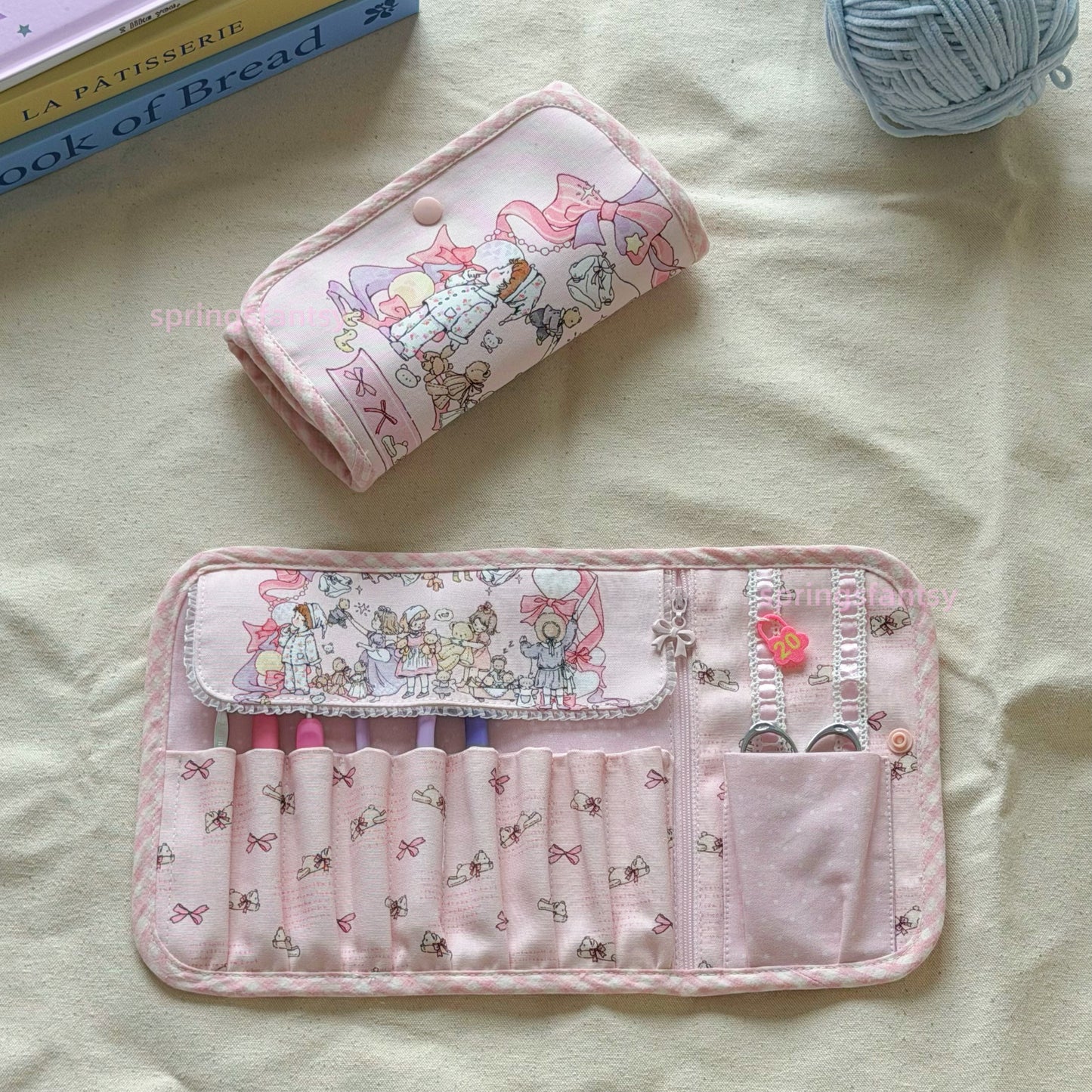 Handmade Illustrated Crochet Hook Case