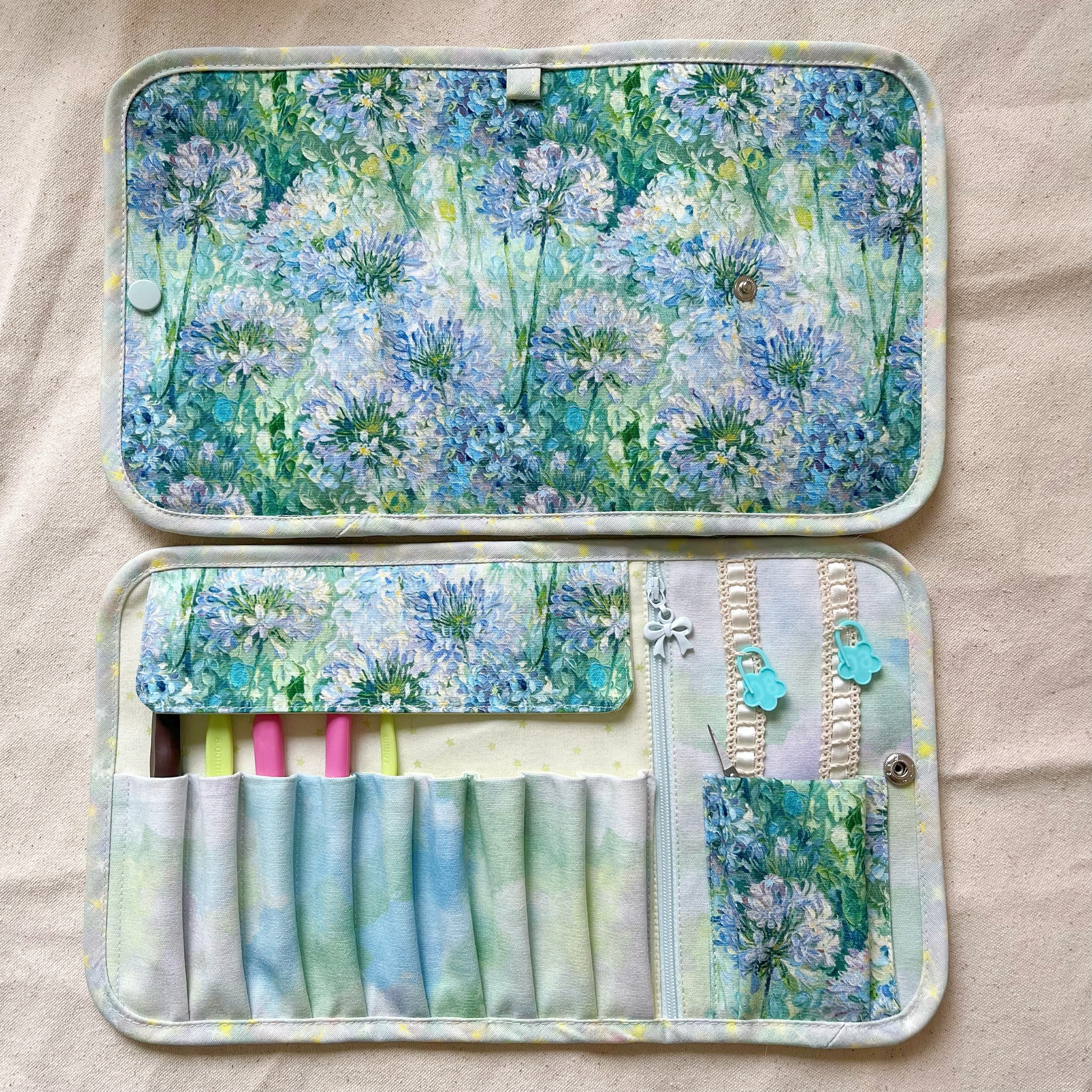 Handmade Illustrated Crochet Hook Case – springsfantasy