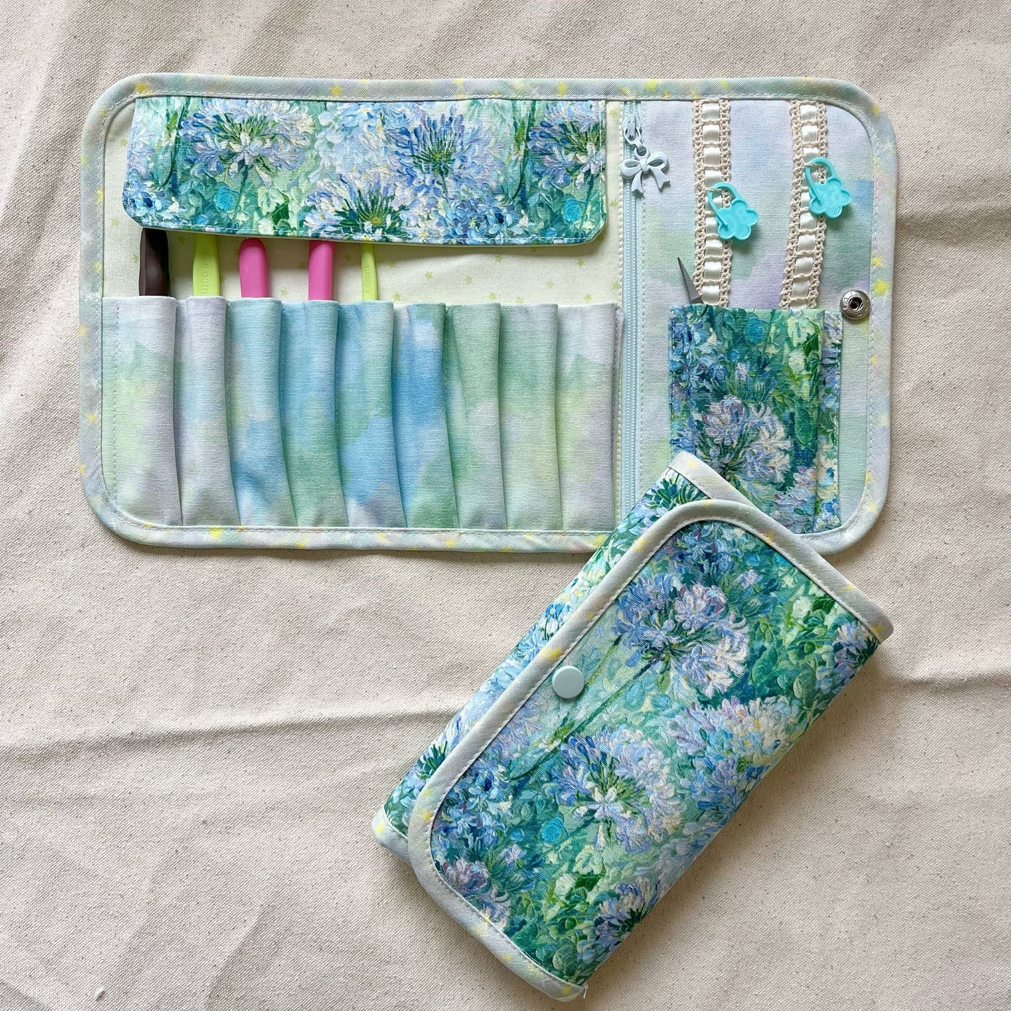 Handmade Illustrated Crochet Hook Case
