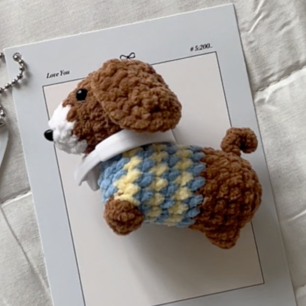 Dachshund Crochet Pattern with video tutorial