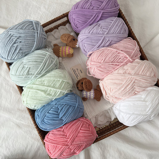 Thin Soft Chenille Yarn for Small Amigurumi