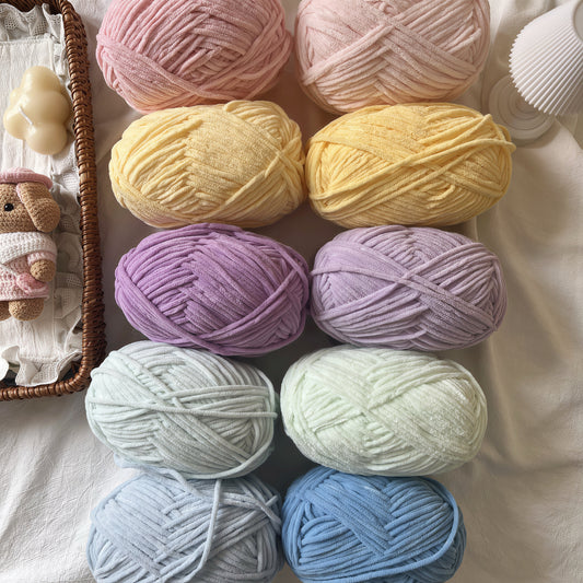 Thin Soft Chenille Yarn for Small Amigurumi