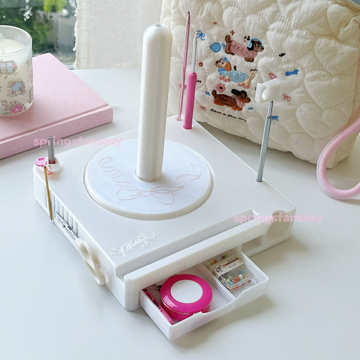 Shiny Portable Multi-Functional Yarn Spool Box