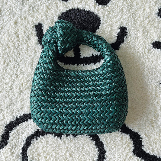 bv jodie mini rayon raffia crocheted bag